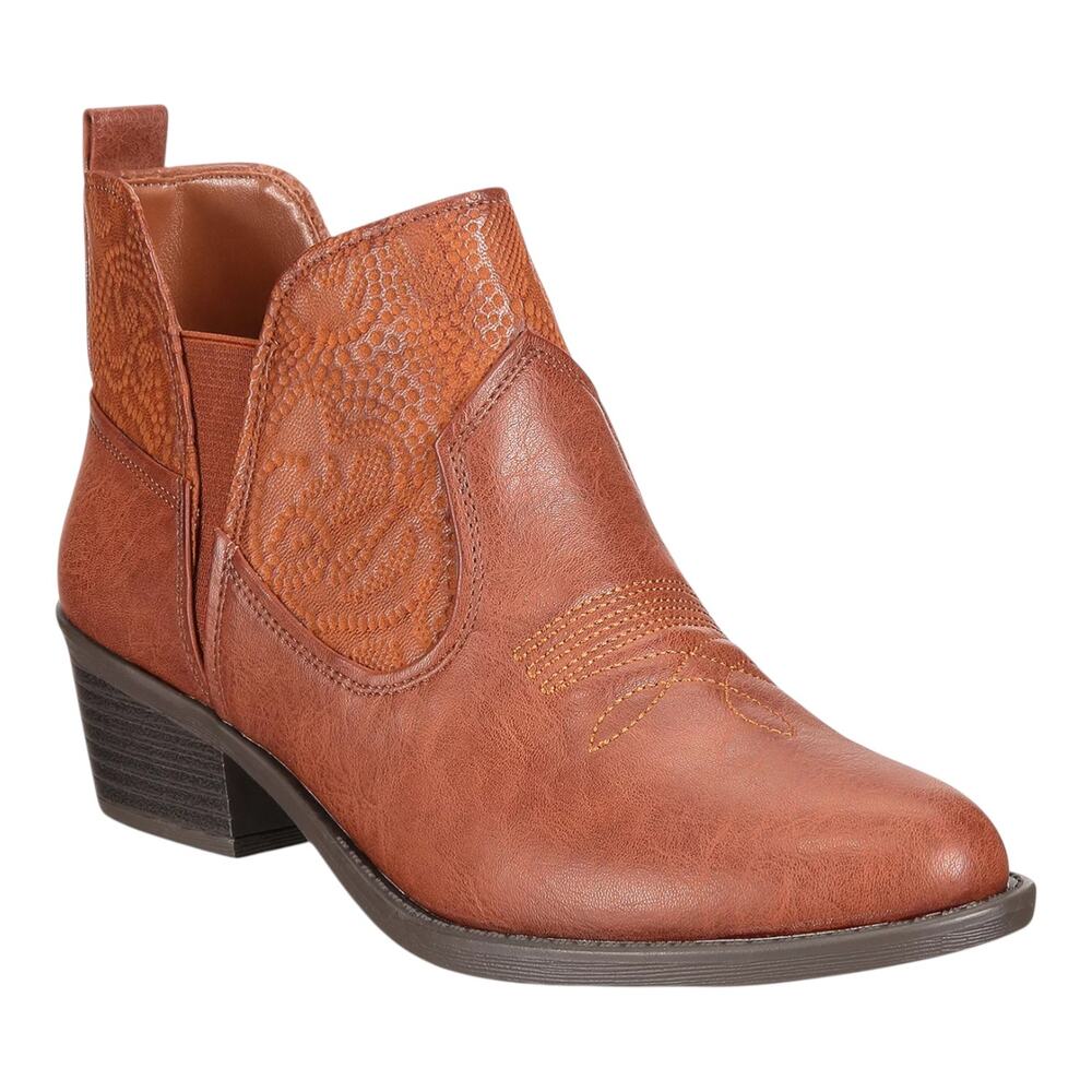 Easy Street Women's Legend Western Ankle Booties Tan Size 8 W